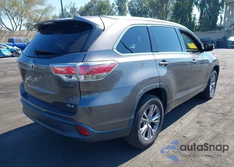 2015 Toyota Highlander Xle V6 from USA, damaged, VIN 5TDKKRFH7FS082643